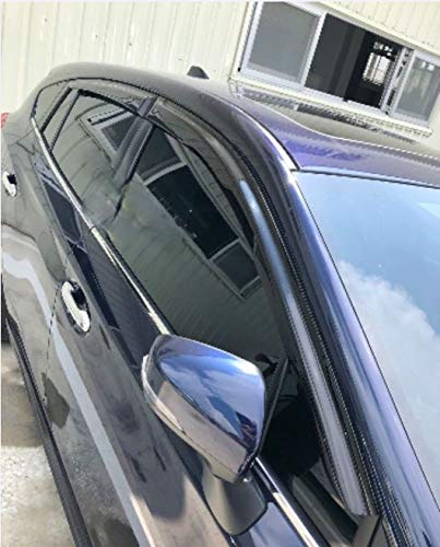 2018-2023 Tape-On Side Window Deflector Visors for Subaru Crosstrek & for Subaru Impreza Hatchback 2017-2023 Smoke Tinted Rain Guards