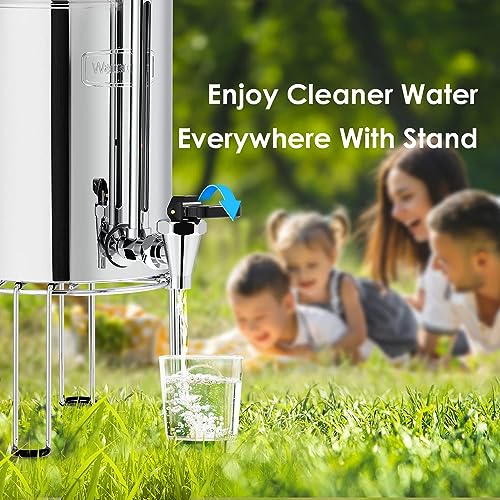 Waterdrop Water Filter Stainless Steel Stand, with Rubberized Non-Skid Feet, Replacement for Berkey® Water Filter System, King Tank Gravity-fed Water Filter System