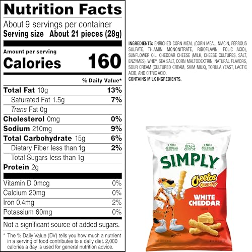 Simply Cheetos Crunchy White Cheddar, 8.5 Oz