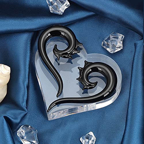 Stuppendux 4pc Blue 2Style Glass Ear Gauges Stretching Kit Tapers Plugs Piercing Stretcher 1/2'' 12MM