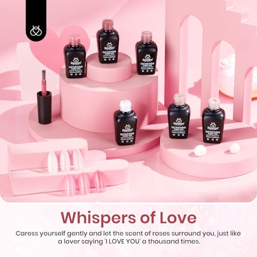 Beetles Jelly Gel Nail Polish Set 6 Colors Neutral Sheer Milky White Nude Pink Gel Polish Kit Translucent Soak off Uv Nail Gel Diy Manicure 2024 New Nail Trend Nail Polish Gift for Girls Women