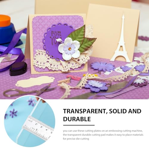 Blulu Transparency Acrylic Cutting Pads Die Cutting Plates for Embossing Crafting (2 Pieces,12.5 x 9 Inch)