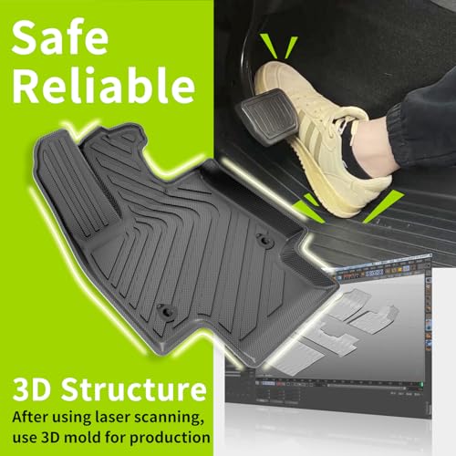 SMABEE Fit for 2023 2024 Lexus RX Floor Mats TPE All Weather Floor Liners for 2024 Lexus RX350 RX350h RX500h 1st&2nd Row Car Mats Protective Pads Anti-Slip Waterproof Interior Accessories