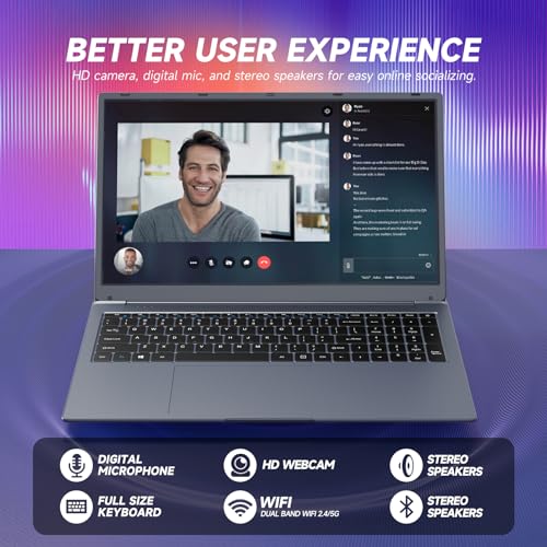 XYPLOXZ 17 Inch Laptop, 8GB RAM 256GB SSD, Intel N5095(Up to 2.9GHz), FHD IPS 1920x1080 Screen, Windows 11, WiFi, Webcam, Bluetooth 4.2, USB 3.0, for Students and Business.