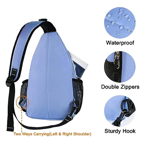 MOSISO Sling Backpack, Multipurpose Crossbody Shoulder Bag Travel Hiking Daypack, Royal Blue, Medium