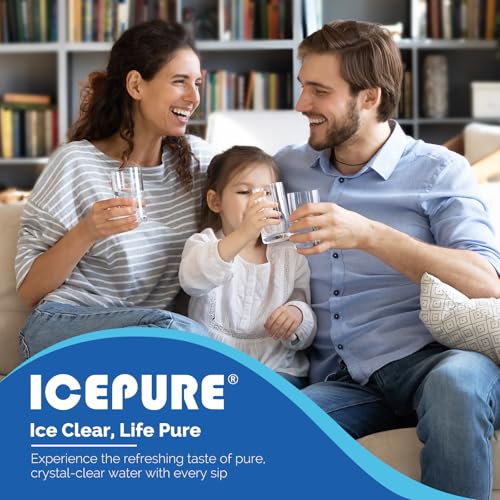 ICEPURE RWF0600A Refrigerator Water Filter Replacement for GE MWF, MWFINT, MWFP, MWFA, GWF, HDX FMG-1, GSE25GSHECSS, WFC1201, RWF1060, 197D6321P006, Kenmore 9991,1 PACK