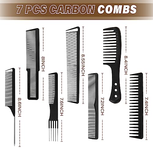 12PCS Hair Cutting Comb Set Hair Comb for Men Styling Comb for Men Barber Combs for Hair Stylist Barber Cape Neck Duster Brush Set Hair Cutting cape with Adjustable Neck Size Neck Duster Neck Brush