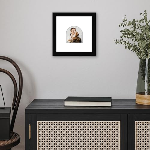 Americanflat 4x6 Picture Frame with Arch Mat Insert and Shatter-Resistant Glass - Signature Collection - Photo Frame for Tabletop and Wall Display - 6x8 Picture Frame without Mat - Gold