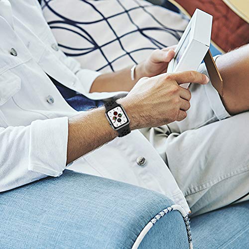 Sport Bands Compatible for Apple Watch Bands 38mm/40mm/41mm/42mm-Series 10,Soft Silicone Sport Women Men Replacement Strap Compatible with iWatch Series 10/9/8/7/6/5/4/3 Ultra 2 SE,Midnightblue Black