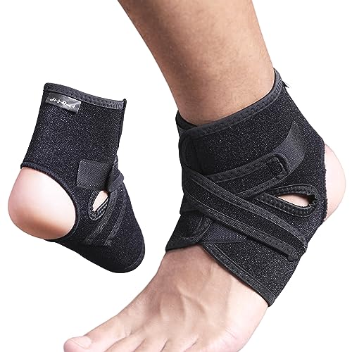 HiRui Ankle Wraps Ankle Brace Compression Ankle Support for Men Women, Ankle Stabilizer for Running Basketball Soccer Fitness Sprains Arthritis Recovery-Breathable, Adjustable (S, 1 Pack)