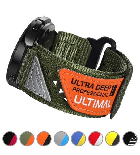 ULTIMAL Compatible with Samsung Galaxy Watch 7 40mm 44mm(2024), for Samsung Galaxy Watch 6 Band 40mm Smart Watch Band for Women Men,20mm Sport Nylon Strap Designed for Galaxy Watch 5 Pro Band 45mm/Galaxy Watch 4 40mm 44mm/4 Classic 42mm 46mm (YELLOW, Extr
