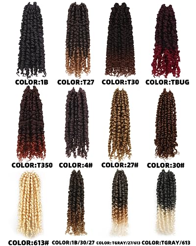 6 Inches 8 Packs Pre Looped Pretwisted Passion Twist Crochet Hair for Black Women and Kids,(TBUG+TPink+TPurple+TBlue) Mixed Color Combo Pack(6"-8 Packs,TBUG+TPink+TPurple+TBlue)