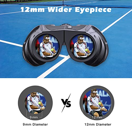 12x25 Lightweight-Compact-Toddler Binoculars for Adults - Binoculars with Low Light Night Vision, Easy Focus Cheap Binocular for Opera, Outdoor Sports, Travel, Hiking, Concerts, Hunting