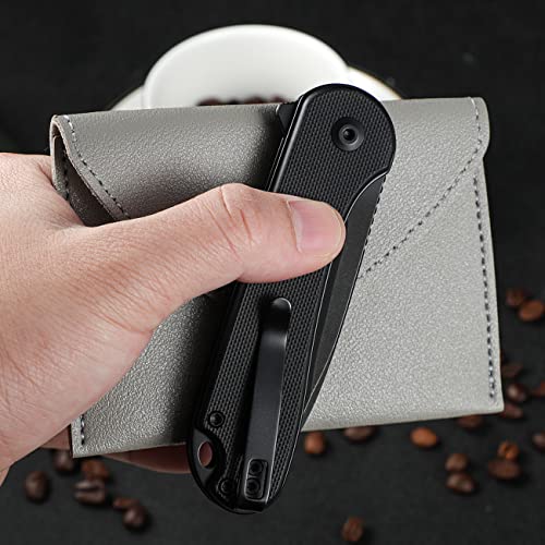 CIVIVI Elementum II Pocket Folding Knife, 2.96" Nitro-V Steel Blade G10 Handle Utility Knife with Deep Carry Pocket Clip for Camping Hiking Hunting C18062P-1
