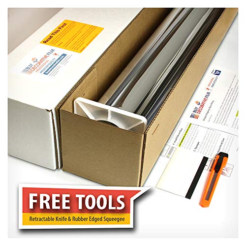 BDF S35 Window Film High Heat Rejection Reflective Silver 35 (Medium) - 24in X 24ft