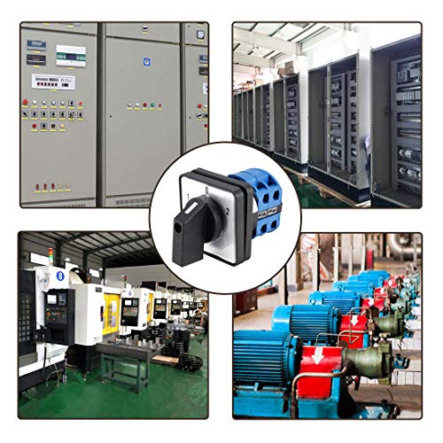 VictorsHome Changeover Switch LW28-20 3 Positions 8 Terminals Universal Rotary Cam Selector Latching Switches 550V 20A