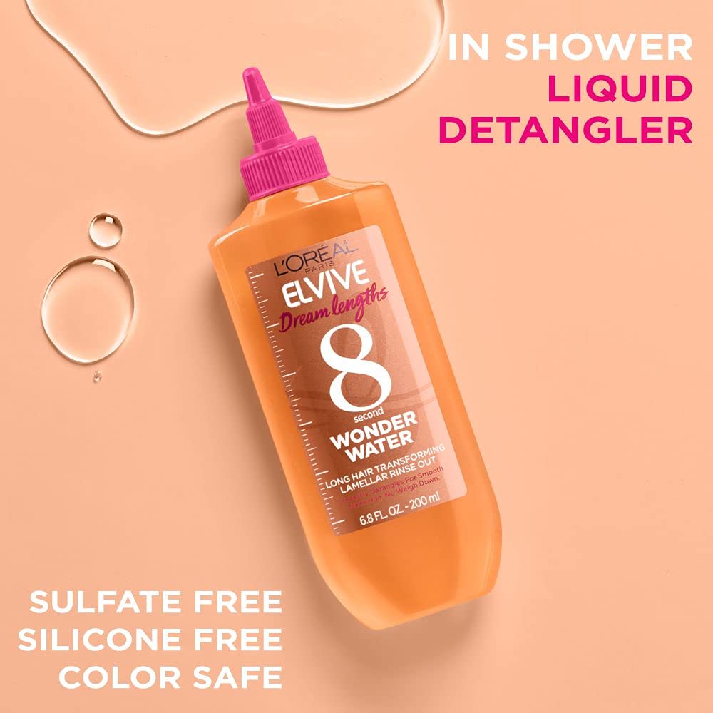 L’Oréal Paris Elvive Dream Lengths 8 Second Wonder Water Detangling Lamellar Rinse Out, 6.8 Ounce