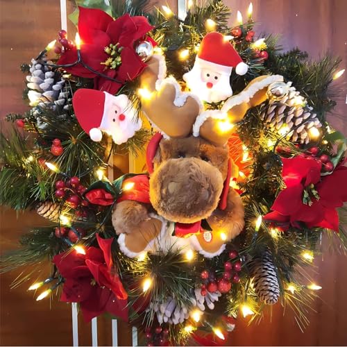 Tcamp 105FT 300 LED Battery Operated Christmas Lights with Remote Timer Memory Function, 8 Modes Battery String Lights for Christmas Tree Bedroom Wreath, Warm White
