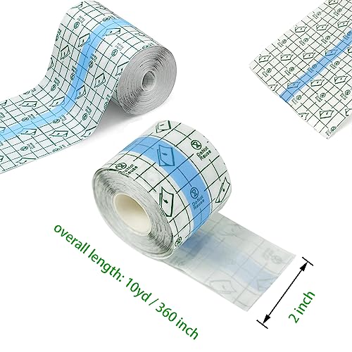 Tattoo Aftercare Bandage Roll 8"x 10 Yard - Waterproof Transparent Film For Tattoo Initial Healing And Skin Repair Adhesive Tattoo Supply Wrap