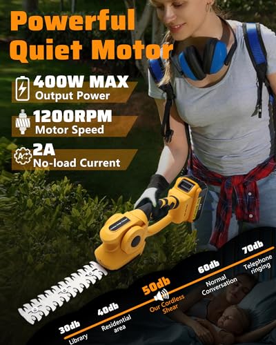Cordless Hedge Trimmer for DEWALT 20V MAX Battery (No Battery) - Electric Hedge Trimmer Cordless Grass Trimmer, 2 in 1 Handheld Grass Cutter + Hedge Shears for Gardening, Lawn, Yard (ZZ-TL198-01)