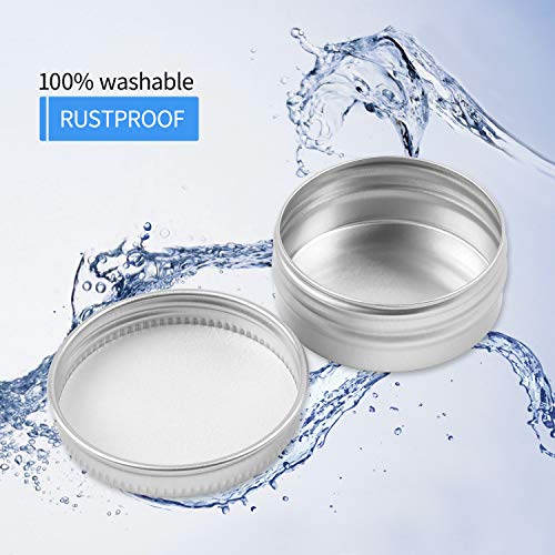 Aluminum Tin Cans, 24PCS 1/2 Oz Metal Round Containers Screw Lid Empty Small Storage Travel Tin Jars for Candles, Salve, Cosmetics, Spice