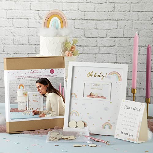 Kate Aspen Baby Shower Guest Book Alternative, One Size, Boho Rainbow