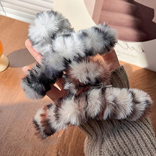 SEVEN LUCKY LIGHT Bow Claw Clip 4 Pcs Hair Bows for Women Satin Silk Fabric Large Claw Clips for Thick Hair