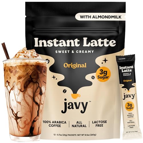Javy Caramel Protein Coffee - Premium Whey Protein & Instant Iced Coffee - 100% Arabica Coffee - Zero Artificial Flavors & Sweeteners, 20 Servings