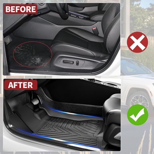YITAMOTOR Floor Mats Fit for Fusion & MKZ 2013 2014 2015 2016, Custom Fit Floor Liners for 2013-2016 Ford Fusion Energi & Titanium, Lincoln MKZ, 1st & 2nd Row All Weather Protection, Black
