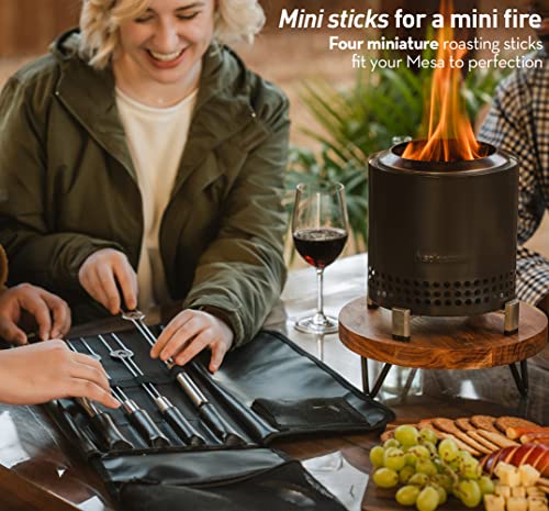 Solo Stove Mesa Accessory Pack | Incl. 4 Stainless Steel Mini Sticks + Stick Rests, Pellet Scoop, Mesa Lid, Carry Case, Accessories for Outdoor Fire Pit, 8.8 x 16 in, 2.2 lbs