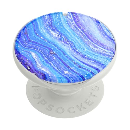 PopSockets PopGrip Mirror - Expanding Stand and Grip with a Swappable Top for Smartphones and Tablets - Baja Tida Agate