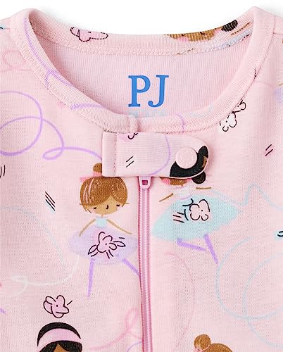 The Children's Place,and Toddler Snug Fit 100% Cotton Zip-Front One Piece Footed Pajama,0-3 MONTHS