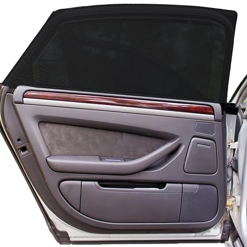 EcoNour Car Window Screens for Camping (Pack of 2) | 100% Protection from Bugs, UV and Mosquito Net | Breathable Mesh Baby Window Covers for Privacy Blackout (Medium 32"x16") | Car Window Accessories