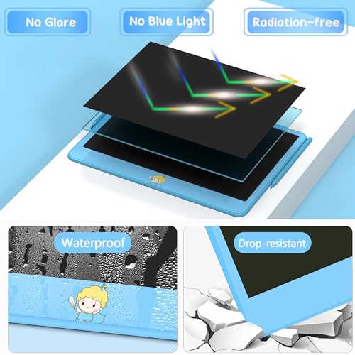 Hockvill LCD Writing Tablet for Kids 12 Inch, Kids Learning Toys Drawing Pad for Boys Girls, Erasable Doodle Board for Toddlers 3 4 5 6 7 8 Year Old Travel Essentials, Christmas Birthday Gift for Kids