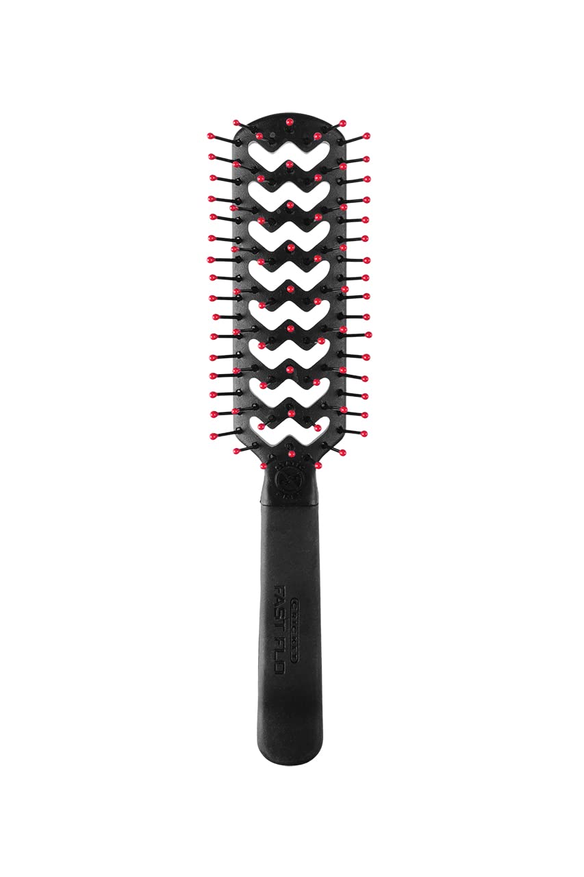Cricket Static Free Fast Flo Vent Hair Brush for Blow Drying, Styling and Detangling for Long Short Thick Thin Curly Straight Wavy All Hair Types