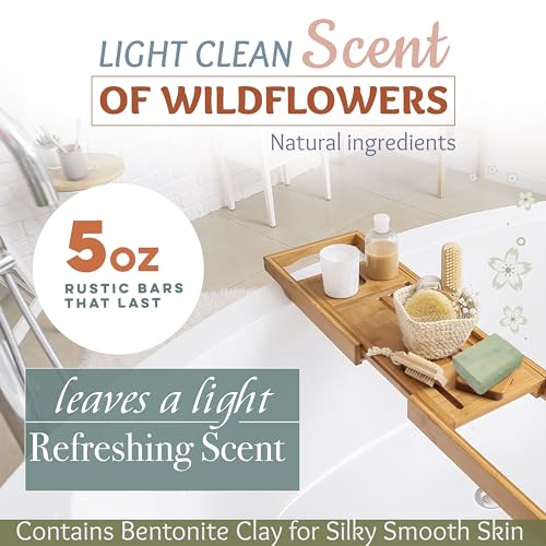 Amish Farms Original Recipe All Natural Soap Bar - Made in USA, Handmade, Vegan Moisturizing for Sensitive Skin - Women & Mens Face & Body Bar Soap - Clean Scent 5 Oz Each (5 Bars)