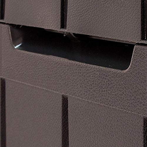 Keter Marvel Plus 71 Gallon Resin Outdoor Storage Box for Patio Furniture Cushions, Throw Pillows, Garden Tools and Pool Floats, Brown
