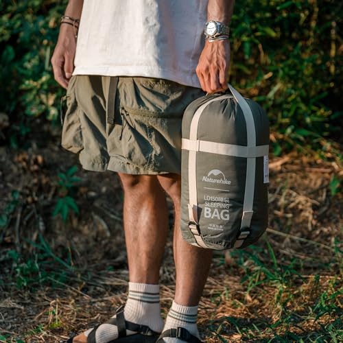 Naturehike Camping Sleeping Bag,Spliceable Double Sleeping Bag for Adults&Kids, Cold&Warm Weather, Lightweight, Waterproof, Sleep Bag, LD150 Black