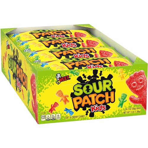 SOUR PATCH KIDS Soft & Chewy Candy, Bulk Candy, 24 - 2 oz Bags
