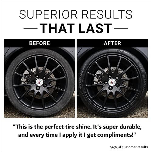 CAR GUYS Tire Shine Spray | The Perfect Shine | Durable and User Friendly Tire Dressing | Long Lasting UV Protection | 18 Oz Kit with Applicator Pad