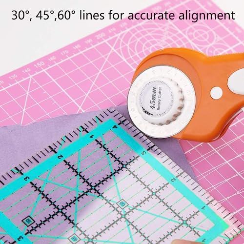 Quilting Rulers,7 Sewing Rulers Quilting Templates(6"x24",2"x24",3"x18",3"x8",1.5"x12",1"x12",1"x6"),Quilting Supplies Acrylic Rulers Fabric Cutting Ruler with Non-Slip Rings for Quilting and Sewing