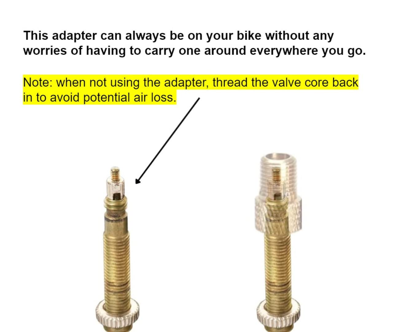 Presta to Schrader Valve Adapter for Bike, Inflate Presta Valve Tire with Air Compressor or Regular Bike Pump Brass, 5 Pieces