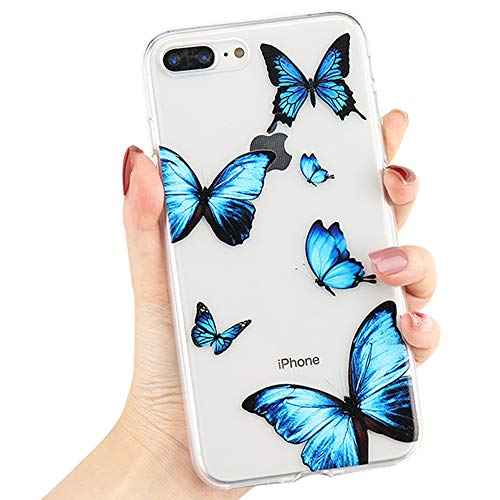 LCHULLE Girly Case for iPhone Xs Max Case Cute Iridescent Butterfly Design Laser Bling Glitter Stars for Girls Women Soft TPU Bumper Drop Protection Case Cover for iPhone Xs Max, Pink