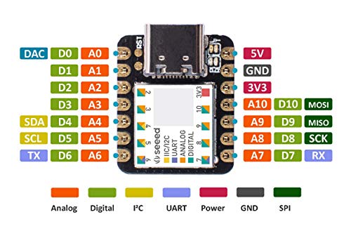 Seeed Studio XIAO SAMD21The Smallest Arduino Microcontroller Based on SAMD21,with Rich Interfaces, 100% Arduino IDE Compatible, desiged for Projects Need Arduino Micro, 1pc