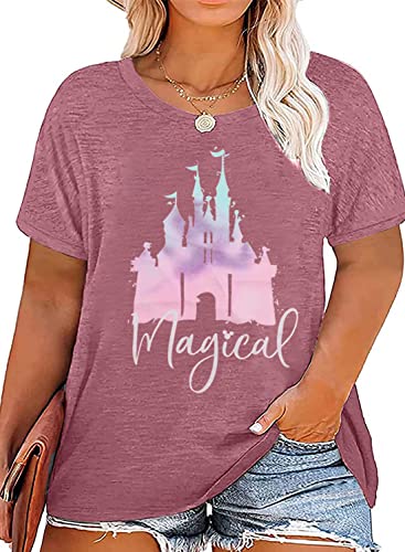 SNYUMEG Plus Size Shirt for Womens Cute Graphic Short Sleeve Casual Holiday Vacation Tee Tops Sky Blue