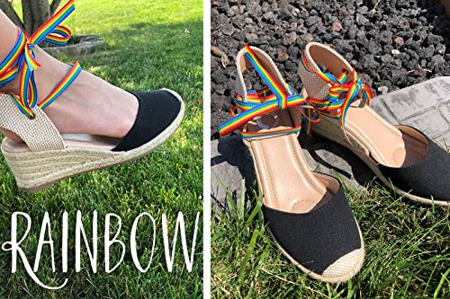 Morex Ribbon 99509/20-815 Grosgrain 1.5" X 20 YD Polyester Striped Rainbow Ribbons for Crafts, Grosgrain Ribbon Pride Decorations Unicorns Gifts for Girls, Gift Wrap Ribbon w/Pride Flags