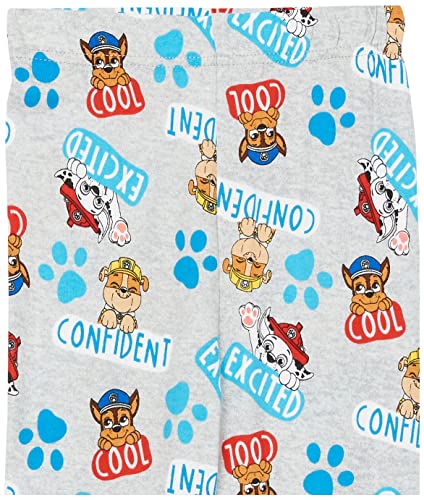 Nickelodeon Boys' Paw Patrol 6-Piece Snug-fit Cotton Pajama Set, Soft & Cute for Kids, Grey/Red/Blue, 2