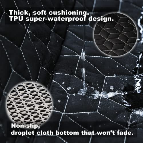 Meginc Dog Car Seat Covers for Back Seat, Waterproof Pet Bench Seat Cover for Trucks Ford F-Series/Chevrolet Silverado/Ram/GMC Sierra 600D Heavy Duty Scratch Proof Nonslip Truck Seat Covers for Dogs