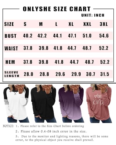ONLYSHE Long Sleeve Tops for Women Tunic Shirts Crew Neck Thumb Hole Blouses Solid Color Tees Tops with Leggings,Green,X-Large