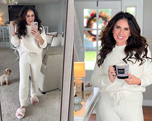 luvamia Lounge Sets For Women Fuzzy Two Piece Pants Set For Women Loungewear Sets Woman Womens 2 Piece Lounge Set Lounge Sets For Women 2 Piece Rust Size XX-Large Fits Size 20 Size 22